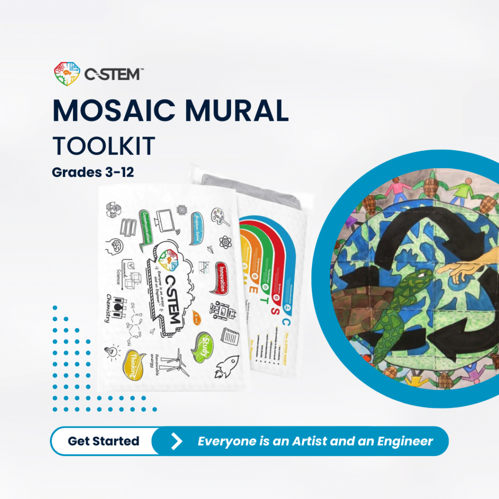 C-STEM Mosaic Mural Toolkit: Grades 3-12 STEM art education for teamwork, mural, and mosaic creation.