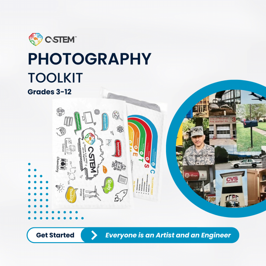 C-STEM Photography Toolkit for Grades 3-12 with photos and educational graphics.